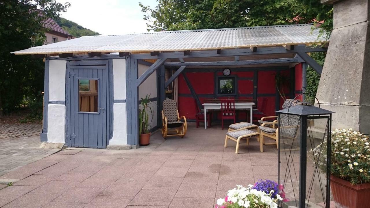 Ferienhaus Vom Bahratal Hausen  Bagian luar foto